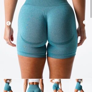 NVGTN Teal High-Waisted Bike Shorts